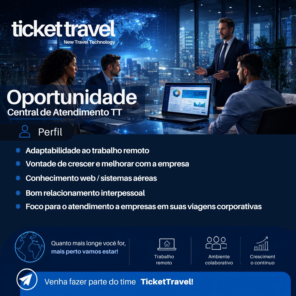 tickettravel vaga trabalho